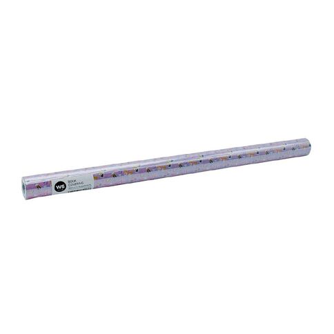 WS Book Covering 45cm x 1m Butterfly Purple Mid