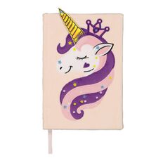 Kookie Pink Unicorn Design Notebook A5
