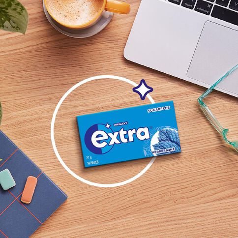 Extra Peppermint Chewing Gum Sugar Free 14 Piece 27g