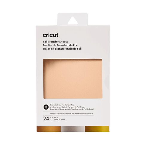Cricut Transfer Foil Sampler 4 Inch x 6 Inch Metallic Assorted 24 Pack