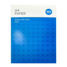WS Paper 80gsm 250 Pack Pink