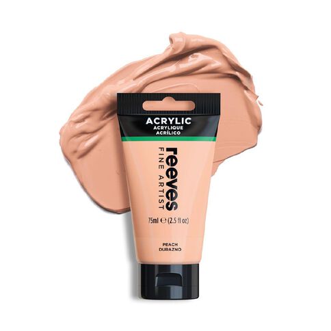 Reeves Fine Acrylic Paint Peach 75ml