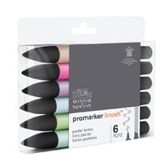 Winsor & Newton Promarker Brusher Pastel Tones 6 Pack