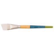 Princeton Snap Brush Short Handle Taklon Angle Shader 1 White