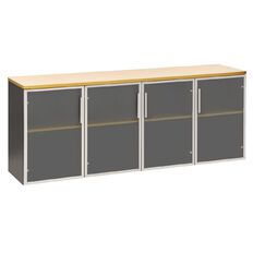 Jasper J Emerge Glass Doors Credenza 1800 Beech/Ironstone