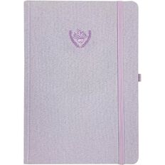 Uniti Quilt Core Hardcover Material Bound Notebook Purple Mid A5