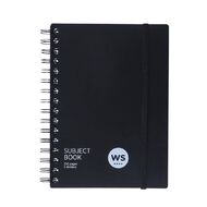 WS Subject Book with 3 Dividers 7mm Ruled Black A5