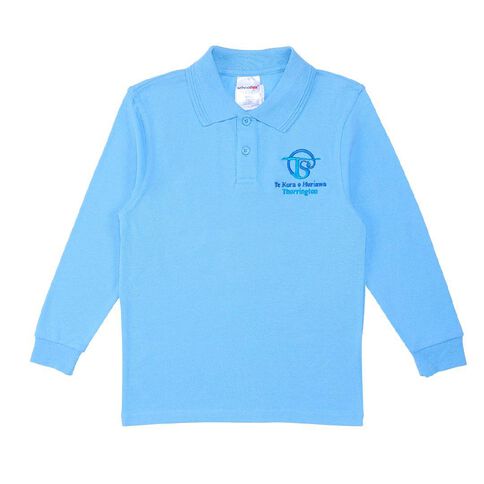 Schooltex Thorrington School New Long Sleeve Polo with Embroidery