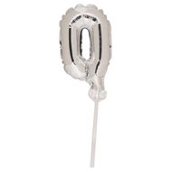 Meteor Foil Balloon Cake Topper 0 12.7cm Silver