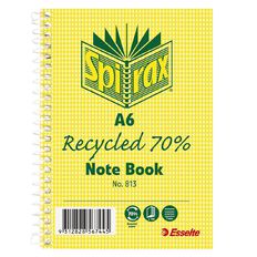 Spirax 813 Recycled Notebook 100 Page Multi-Coloured A6
