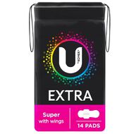 U By Kotex Super Wings Maxi Pads 14 Pack