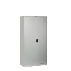 Firstline Cupboard Large Metal 4 Shelves Silver