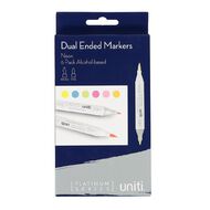 Uniti Dual Ended Markers Neon 6 Pack