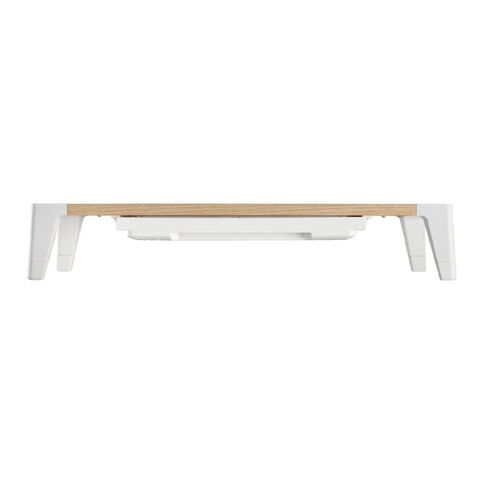 Bracom Universal Tabletop Monitor Riser with drawer White
