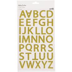 Uniti Alphabet Stickers Glitter Gold