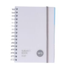 WS Subject Book with 3 Dividers 7mm Ruled White A5