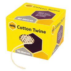 Marbig Cotton Twine Ball Natural 80m White