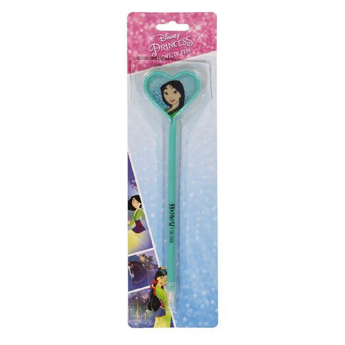 Disney Princess Novelty Pen With Mulan Lenticular Topper Blue Large