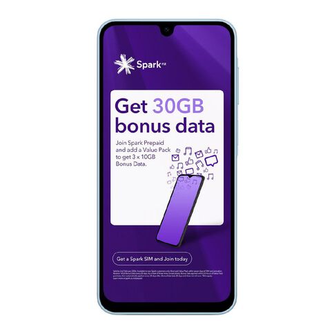 Samsung Galaxy A17 4G with Spark SIM & Skinny SIM Blue