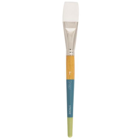 Princeton Snap Brush Short Handle Taklon Stroke 1 inch White