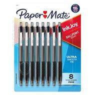 Paper Mate InkJoy 1.0mm Ballpoint Pen 8 Pack Black