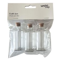 Uniti Mini Craft Jar 30ml Clear 3 Pack