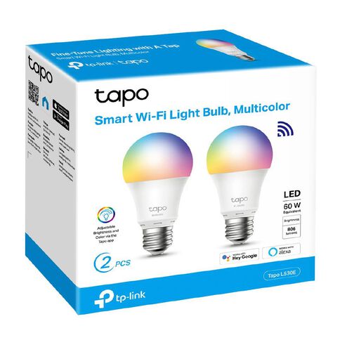 TP-Link Tapo L530E Smart Wifi Multicolour Bulb E27 2 Pack