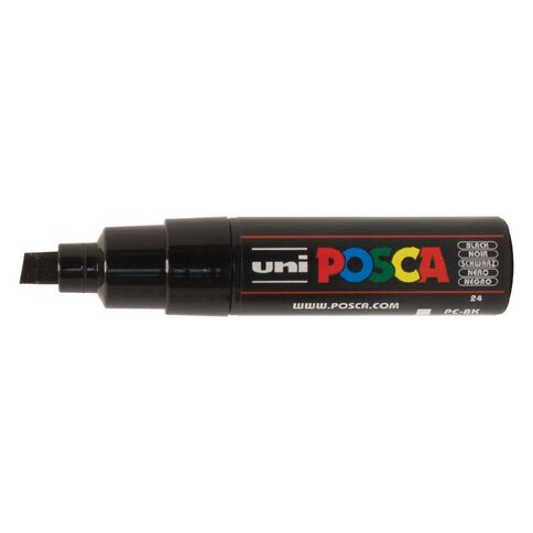 Uni Posca Marker 8.0mm Chisel Black