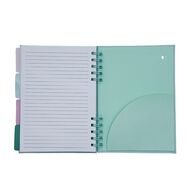 Uniti Clubhouse Hardcover Notebook With Tabs Cherry Green Light