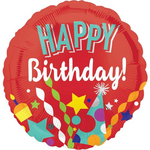 Anagram 45cm Standard HX Festive Happy Birthday