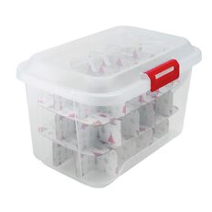 Living & Co Ornament Storage Box Clear 31L