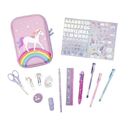 Kookie Unicorn Pencil Case Set