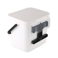 Living & Co Fliptop Bin with Handle White 7L