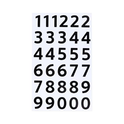 Uniti Numbers Black 1 Sheet