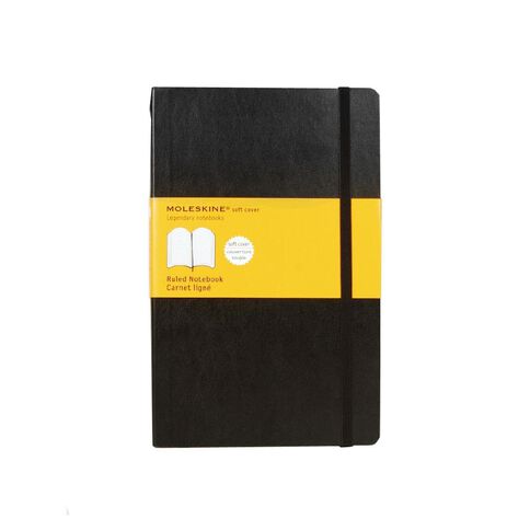 Moleskine Classic Soft Cover Large Notebook Ruled Black