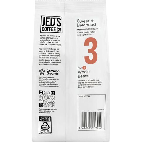 Jed's No.3 Strong Coffee Whole Beans 200g