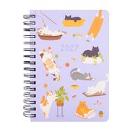 Uniti 2027 A5 Date To Page Diary Cats