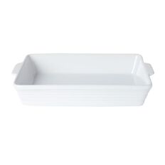 Living & Co Ceramic Rectangle Baker White 40cm x 25cm x 7cm