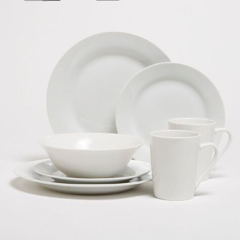 Living & Co Essential Bowl 17cm White 4 Pack