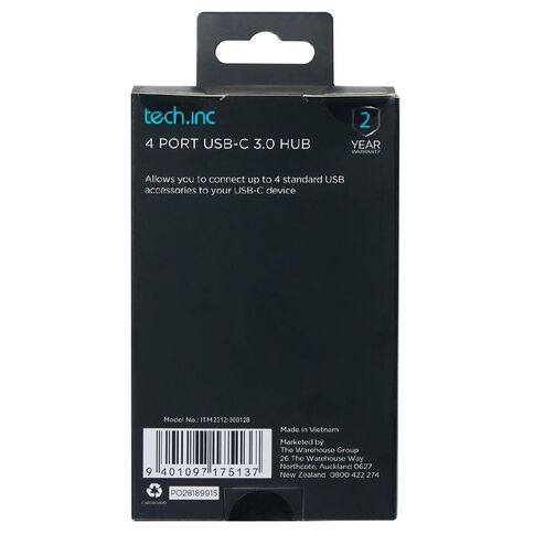 Tech.Inc USB-C 4 Port USB Adapter
