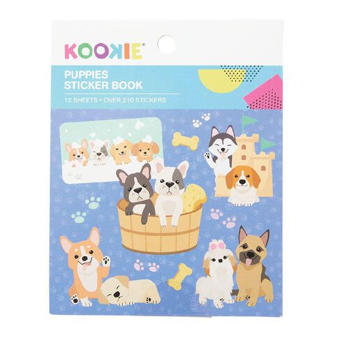 Kookie Mini Sticker Book 12 Sheets Puppies Multi-Coloured
