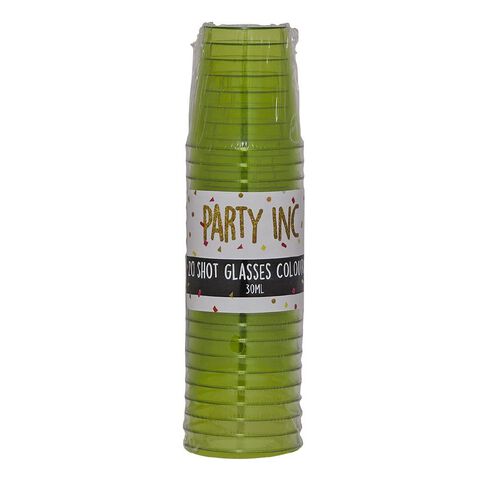 Party Inc Shot Glasses 30ml 20 Pack Assorted