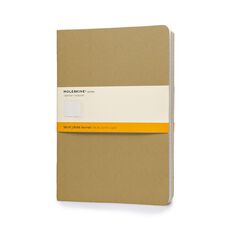 Moleskine Cahier Extra Large Notebook Ruled Kraft 3 Pack