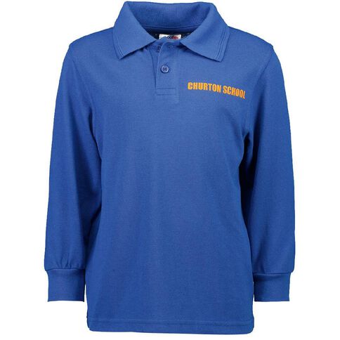 Schooltex Churton School Long Sleeve Polo with Screenprint