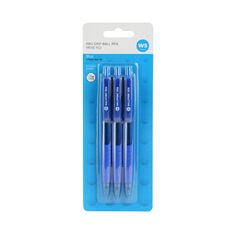 WS Pro-Grip Ball Pens 3 Pack Blue