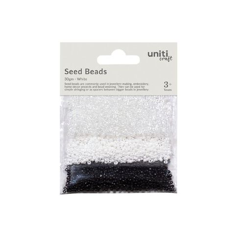 Uniti Seed Beads 30gm White