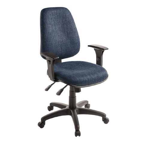 Eden Chorus 3 Lever Highback Ergonomic Chair with Arms Navy