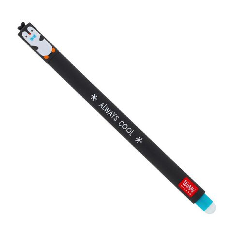Legami Penguin Erasable Gel Pen Turquoise