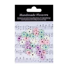 Handmade Flowers Micro Jewelled Florettes 30pc Multicoloured