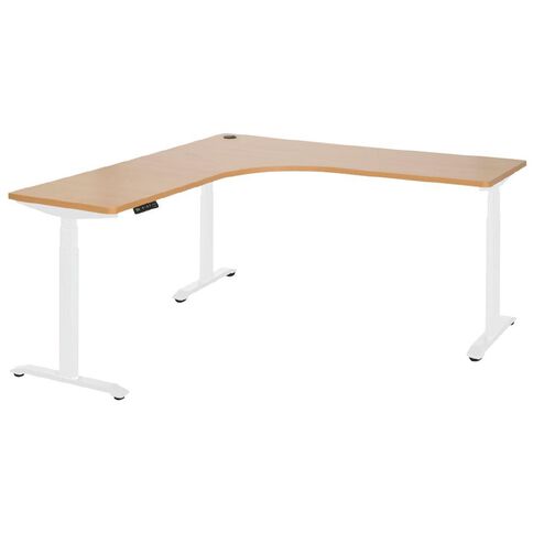Jasper J Emerge Electric Workstation 1500x1500 Beech/White